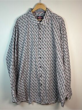 Soul of London Men’s Multicolor Long Sleeve Button Up Shirt Size 4XLT